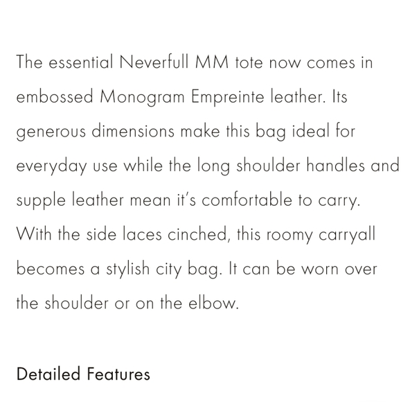 LV Neverfull MM Empreinte Noir Tote Bag - Picture 6 of 7